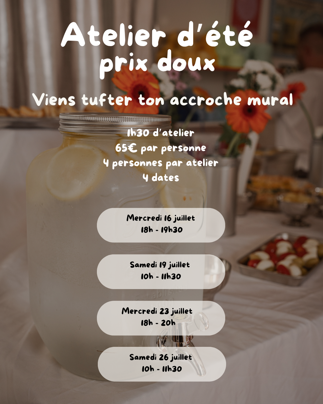 Atelier d'été "tuft ton accroche"